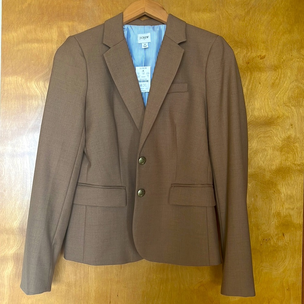 NWT J Crew camel colored coat. Never worn.
